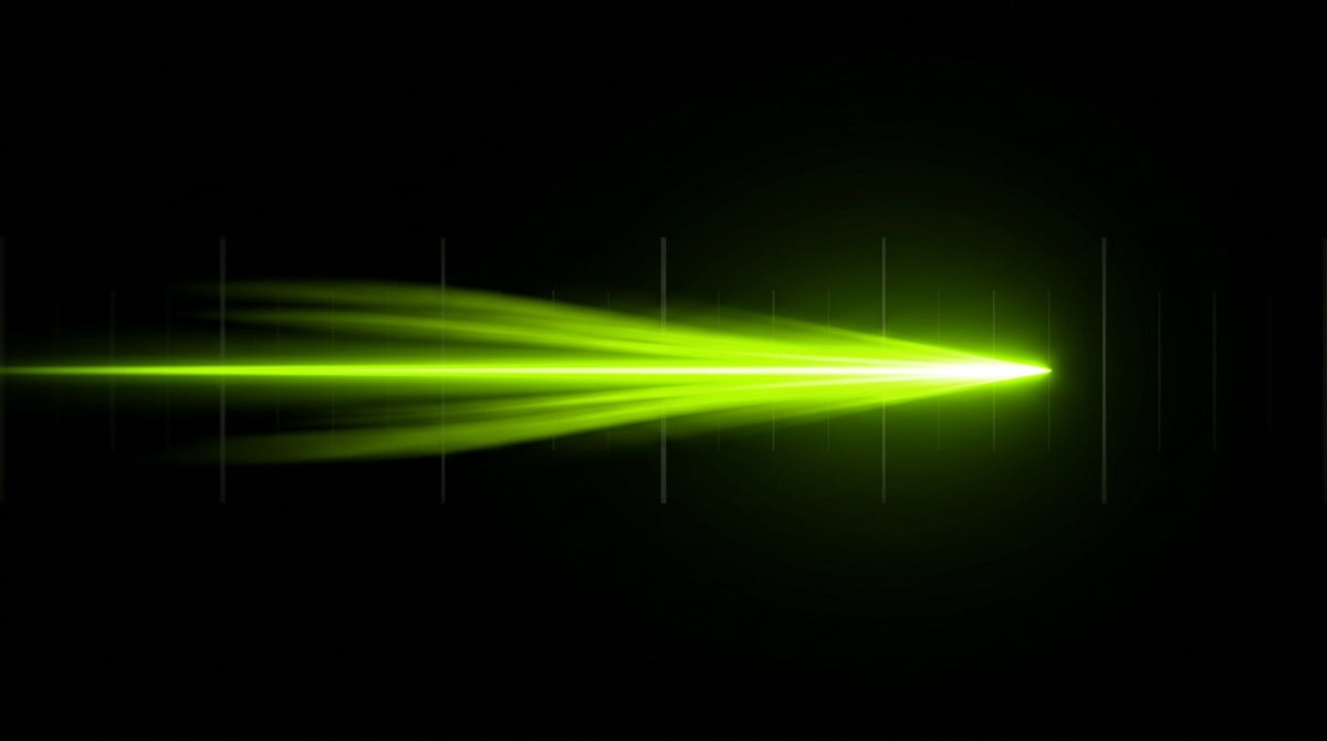 Abstract light streak representing rapid caffeine onset