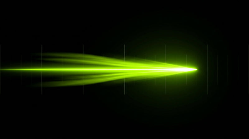 Abstract light streak representing rapid caffeine onset