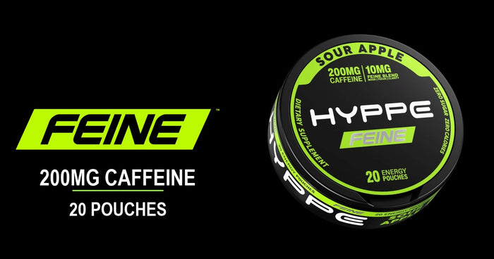 HYPPE FEINE Sour Apple — 200MG CAFFEINE, 20 POUCHES